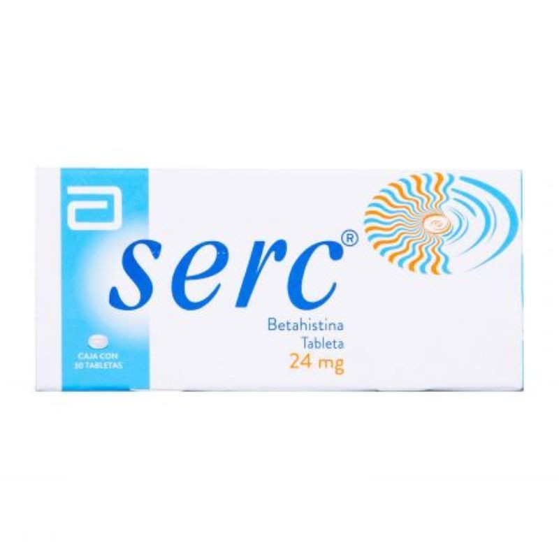 Serc 24 mg, 30 tabletas