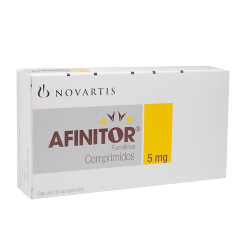 Afinitor 5 mg, caja con 30 comprimidos